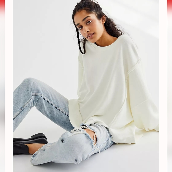 *RARE* S/O FREE PEOPLE Camden Sweatshirt We The Free - Picture 8 of 11